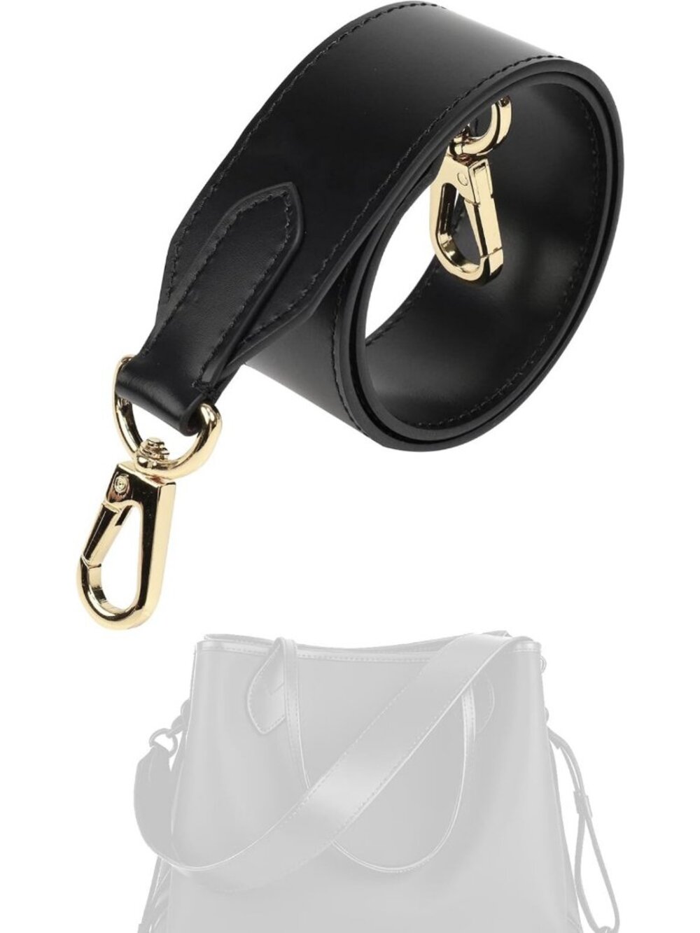 Double-Sided Vachetta Leather Crossbody Strap for Handbag, Usable Purse